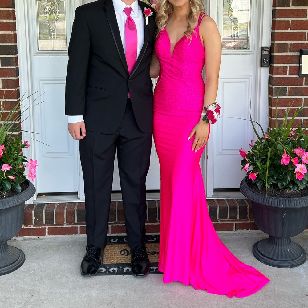 Hot Pink Prom Dress Size 2